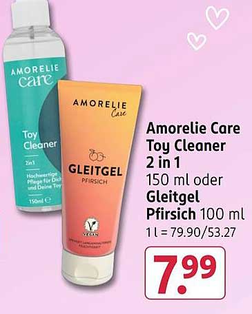 Amorelie Care Toy Cleaner 2 in 1 150 ml oder Gleitgel Pfirsich 100 ml 1 l = 79.90/53.27