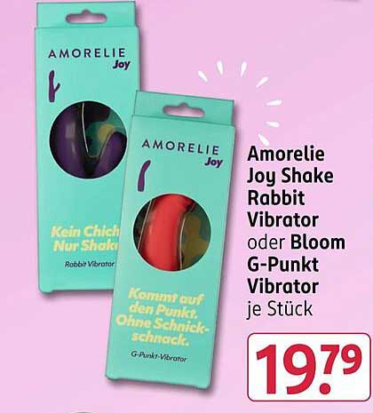 Amorelie Joy Shake Rabbit Vibrator oder Bloom G-Punkt Vibrator je Stück