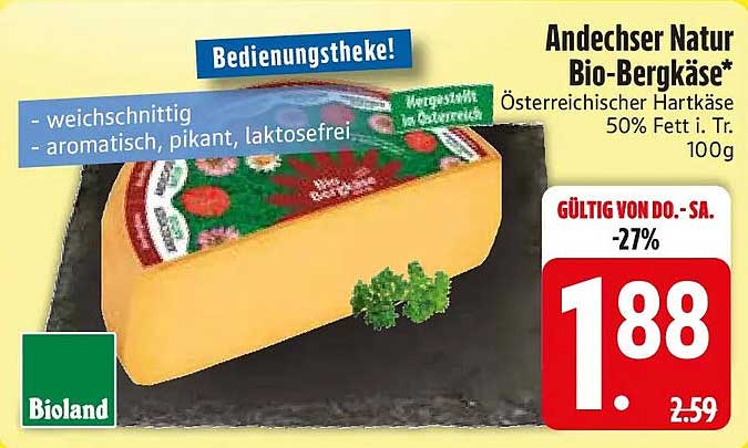 Andechser Natur Bio-Bergkäse*