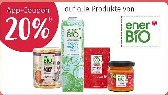 App-Coupon 20% auf alle Produkte von enerBIO