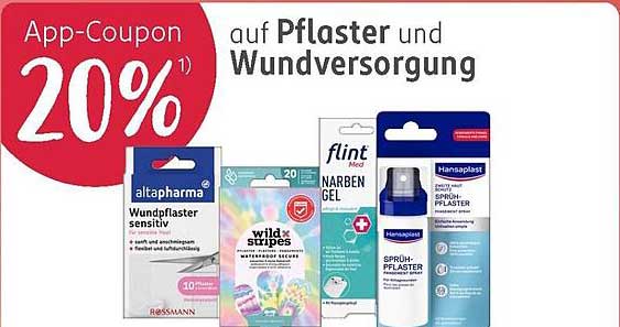 App-Coupon 20% auf Pflaster und Wundversorgung