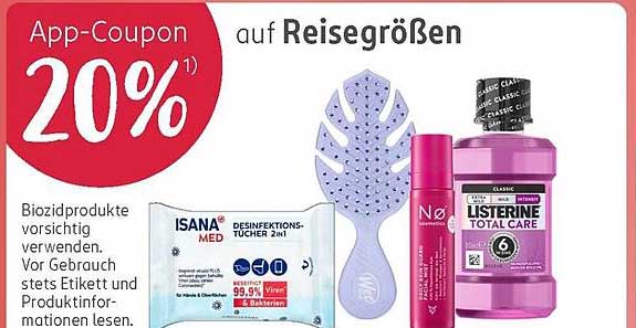 App-Coupon 20% auf Reisegrößen