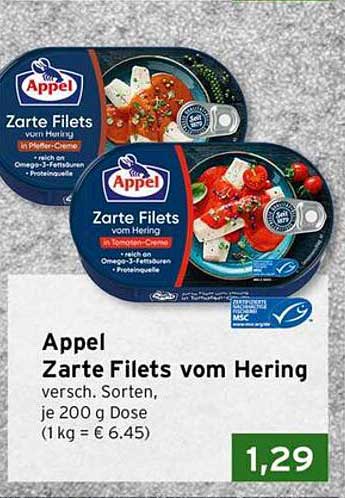 Appel Zarte Filets vom Hering