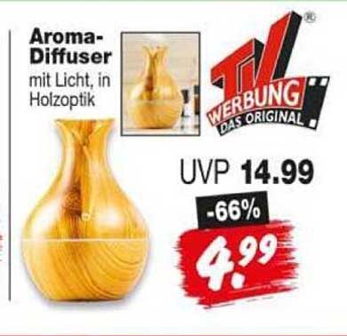 Aroma-Diffuser mit Licht, in Holzoptik