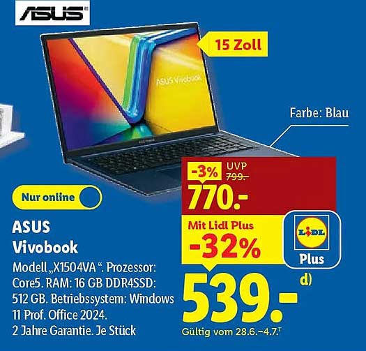 ASUS Vivobook Model »X1504VA«