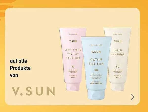 auf alle Produkte von V.SUN
