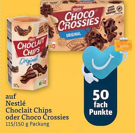 auf Nestlé Chocolait Chips oder Choco Crossies 115/150 g Packung