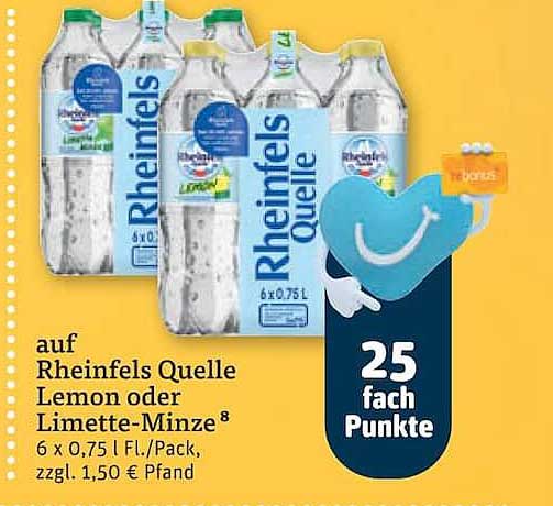 auf Rheinfels Quelle Lemon oder Limette-Minze