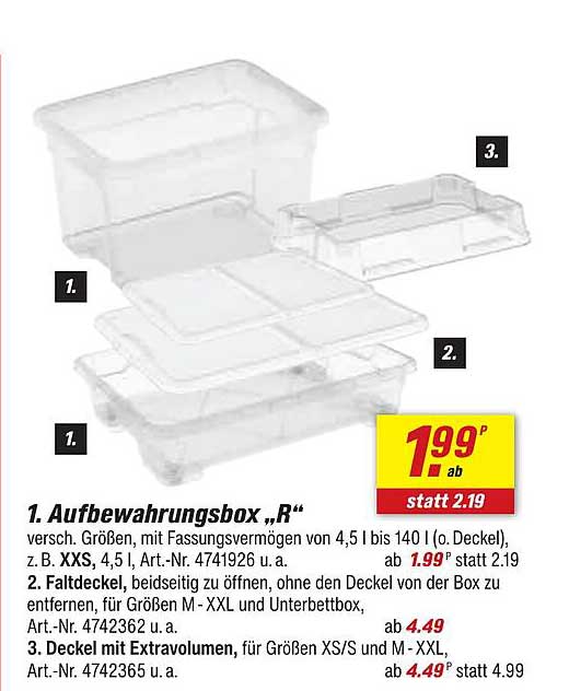 Aufbewahrungsbox „R“