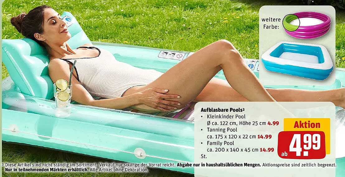 Aufblasbare Pools³