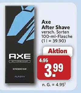 Axe After Shave versch. Sorten 100-ml-Flasche (1 l = 39.90)