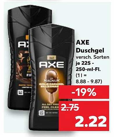 AXE Duschgel versch. Sorten je 225 - 250-ml-Fl.