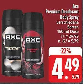 Axe Premium Deodorant Body Spray verschiedene Sorten 150 ml Dose