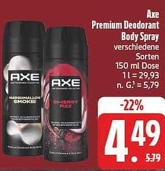 Axe Premium Deodorant Body Spray verschiedene Sorten 150 ml Dose