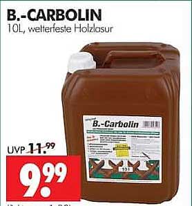 B.-CARBOLIN 10L, wetterfeste Holzlasur