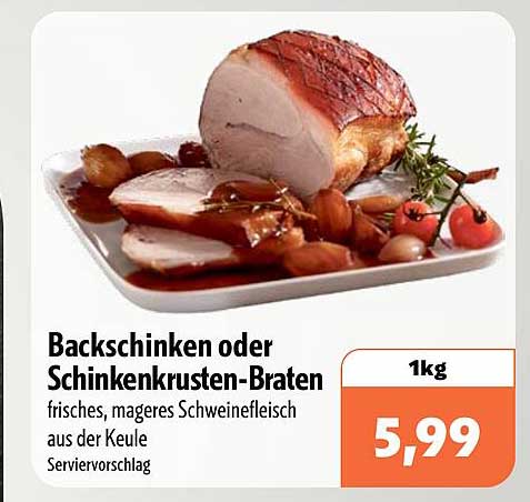 Backschinken oder Schinkenkrusten-Braten