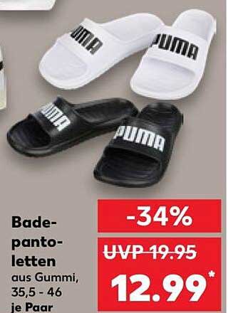 Bade-panto-letten aus Gummi, 35,5 - 46 je Paar