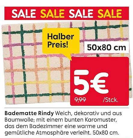 Badematte Rindy