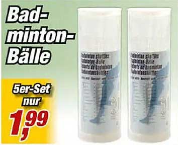 Badminton-Bälle 5er-Set nur 1,99