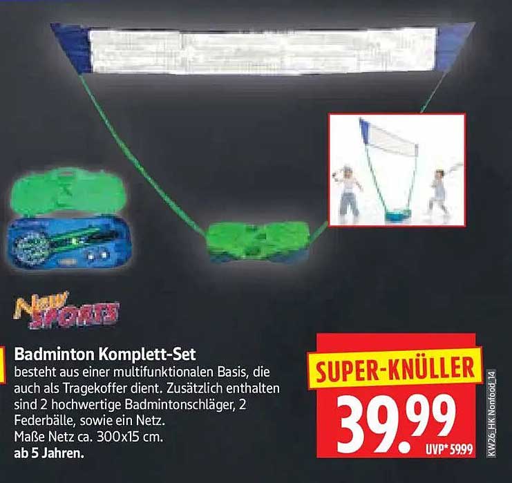 Badminton Komplett-Set