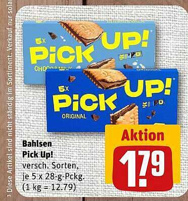 Bahlsen Pick Up! versch. Sorten, je 5 x 28-g-Packg. (1 kg = 12.79)