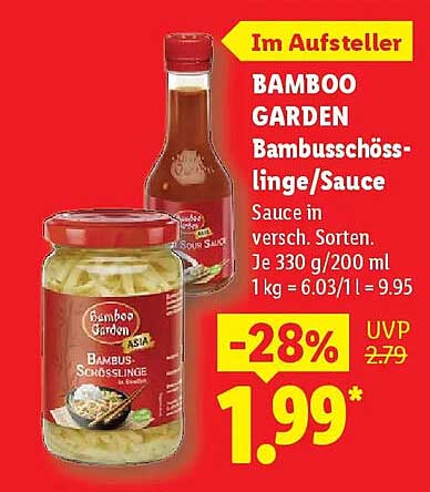 BAMBOO GARDEN Bambusschösslinge/Sauce