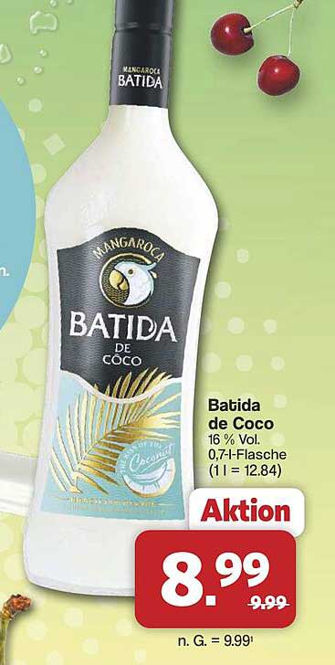 Batida de Coco 16 % Vol. 0,7-l-Flasche (1 l = 12.84)