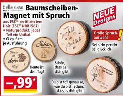 Baumscheiben-Magnet mit Spruch