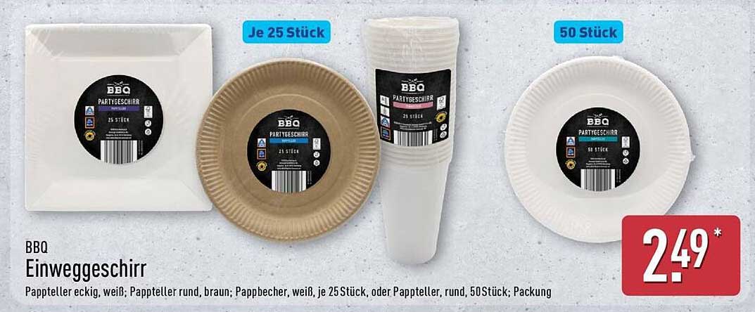 BBQ Einweggeschirr