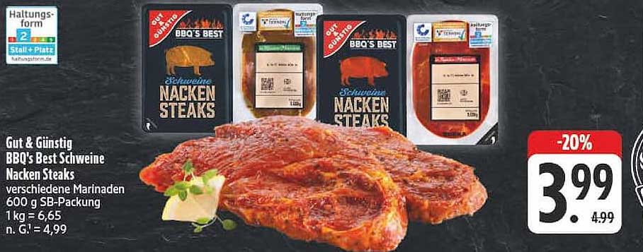 BBQ's Best Schweine Nacken Steaks