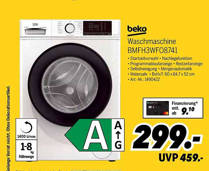 beko Waschmaschine BMFH3WF08741