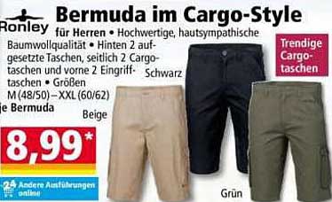 Bermuda im Cargo-Style