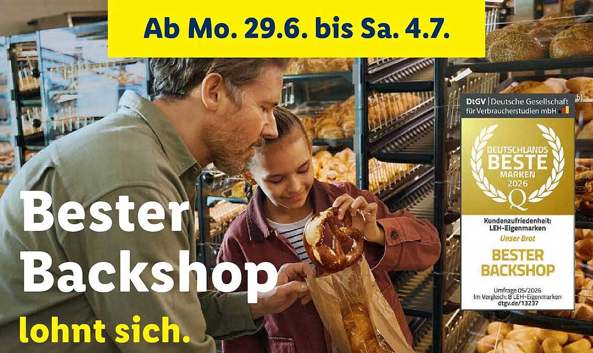 Bester Backshop lohnt sich.