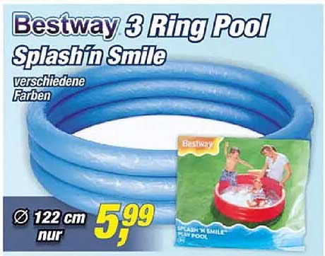 Bestway 3 Ring Pool Splash'n Smile verschiedene Farben