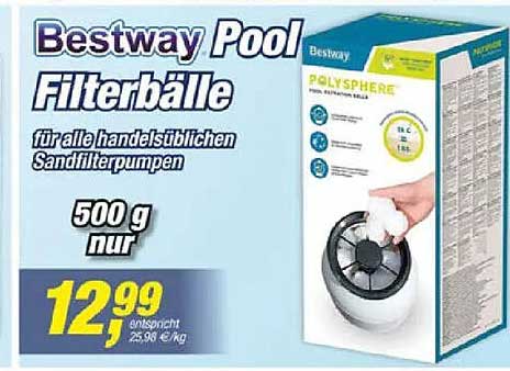 Bestway Pool Filterbälle für alle handelsüblichen Sandfilterpumpen 500 g nur