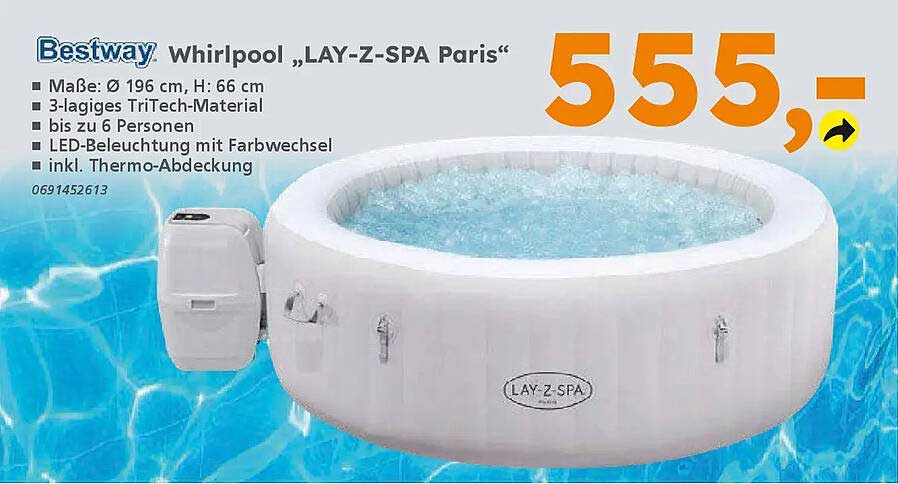 Bestway Whirlpool „LAY-Z-SPA Paris“