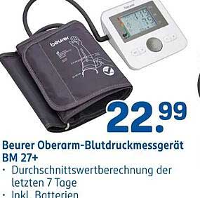 Beurer Oberarm-Blutdruckmessgerät BM 27+