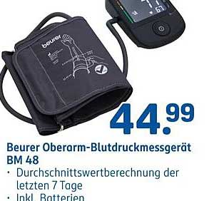 Beurer Oberarm-Blutdruckmessgerät BM 48