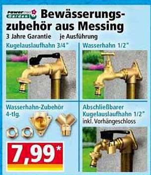 Bewässerungszubehör aus Messing