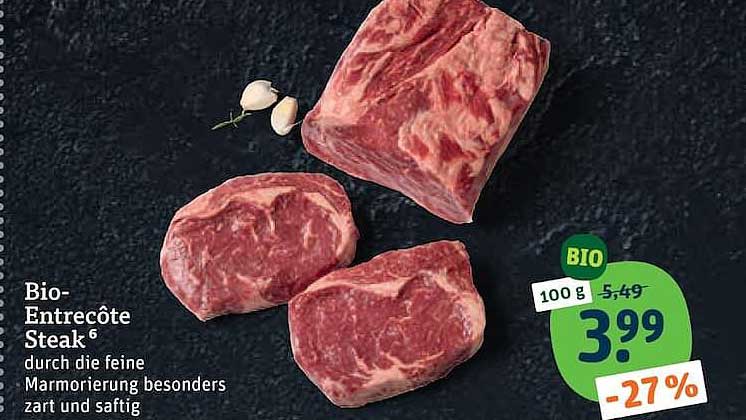 Bio-Entrecôte Steak