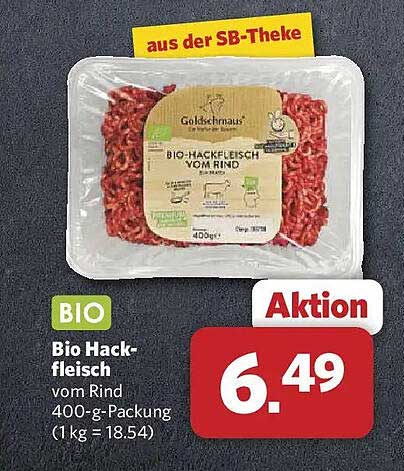 Bio Hackfleisch vom Rind 400-g-Packung