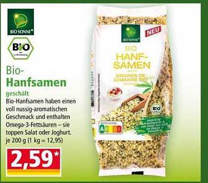 Bio-Hanf­samen geschält