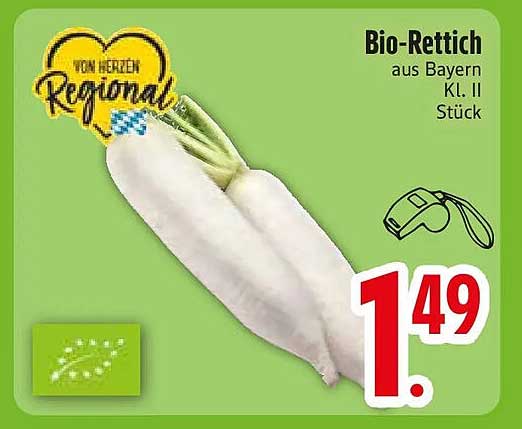 Bio-Rettich aus Bayern Kl. I Stück