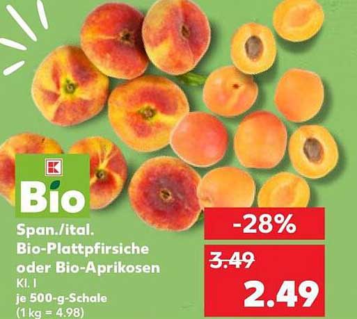 Bio Span./ital. Bio-Plattpfirsiche oder Bio-Aprikosen