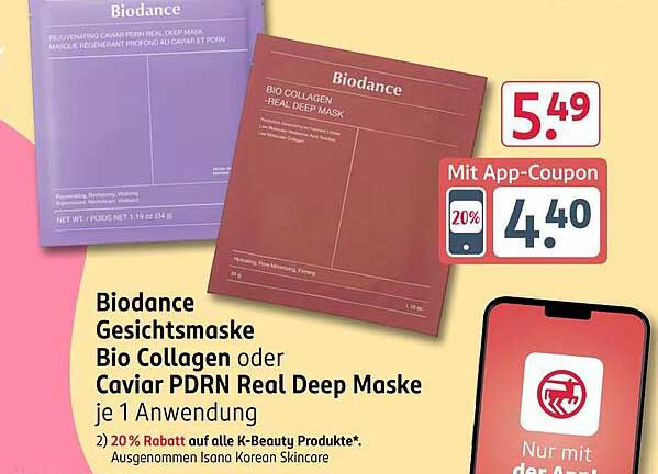 Biodance Gesichtsmaske Bio Collagen oder Caviar PDRN Real Deep Maske je 1 Anwendung