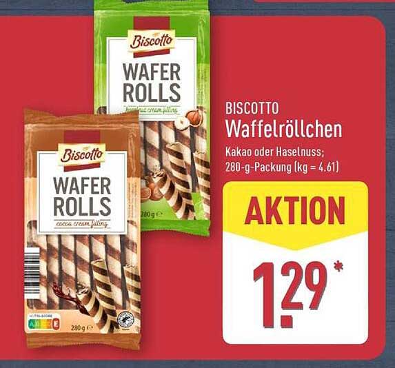 BISCOTTO Waffelröllchen
