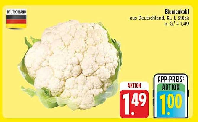 Blumenkohl aus Deutschland, Kl. I, Stück