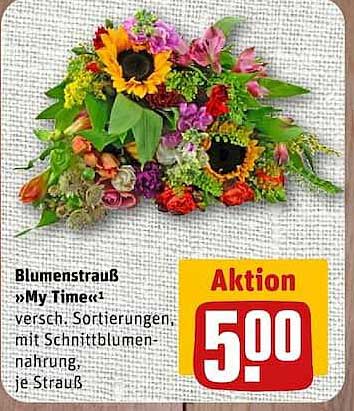 Blumenstrauß »My Time«¹ versch. Sortierungen, mit Schnittblumennahrung, je Strauß