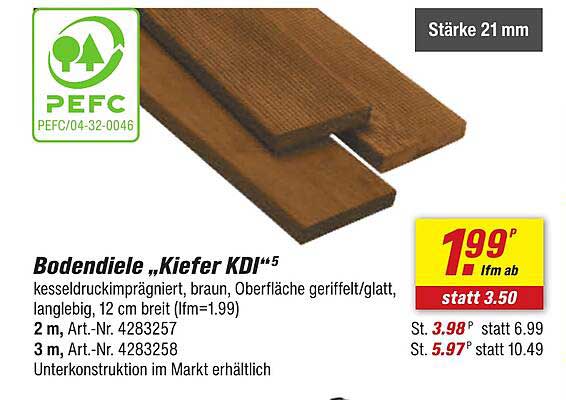 Bodendiele „Kiefer KDI“