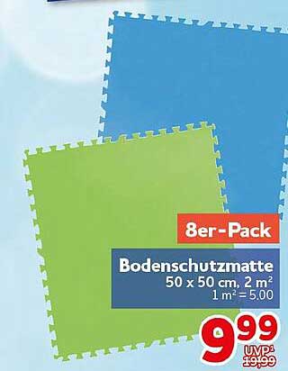 Bodenschutzmatte 50 x 50 cm, 2 m²